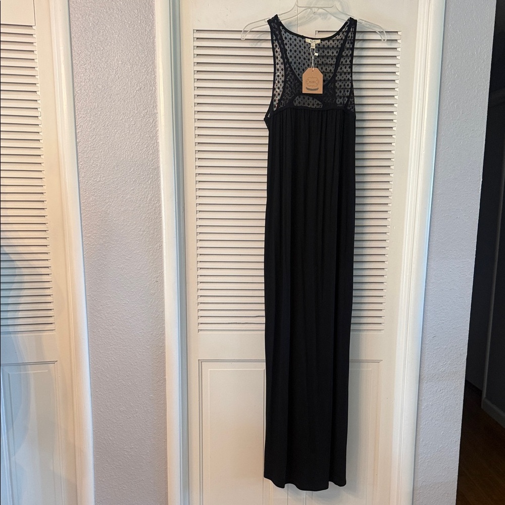 Kori Black Lace Overlay Dress